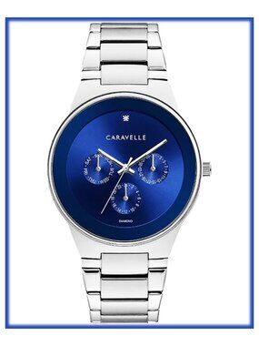 Caravelle By Bulova Men's Stainless Steel Multifunction Quartz Watch 43D107 NEW